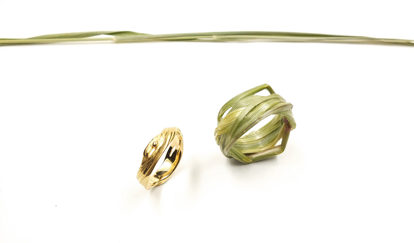 Grasringe aus 750/- Gelbgold von Kay-Eppi Nölke